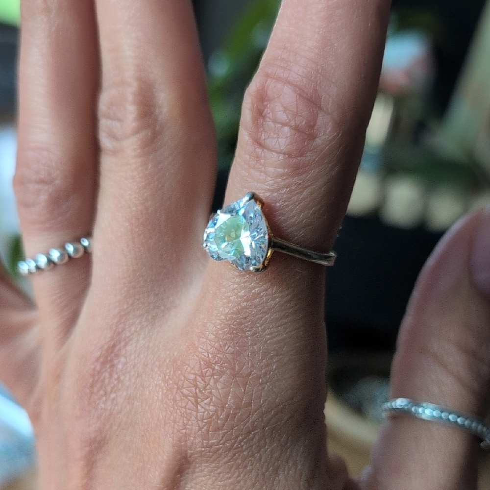 Sterling Silver Heart-Shaped Ring